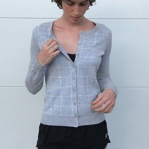 Tommy Hilfiger plaid button up sweater sz XXS